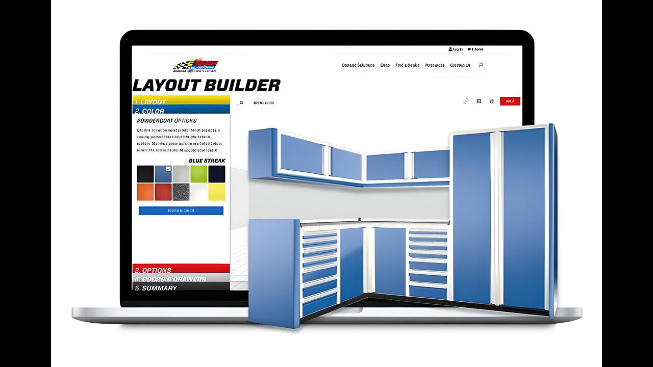 CTech Manufacturing - Residential Garage Cabinet Layout Visualization