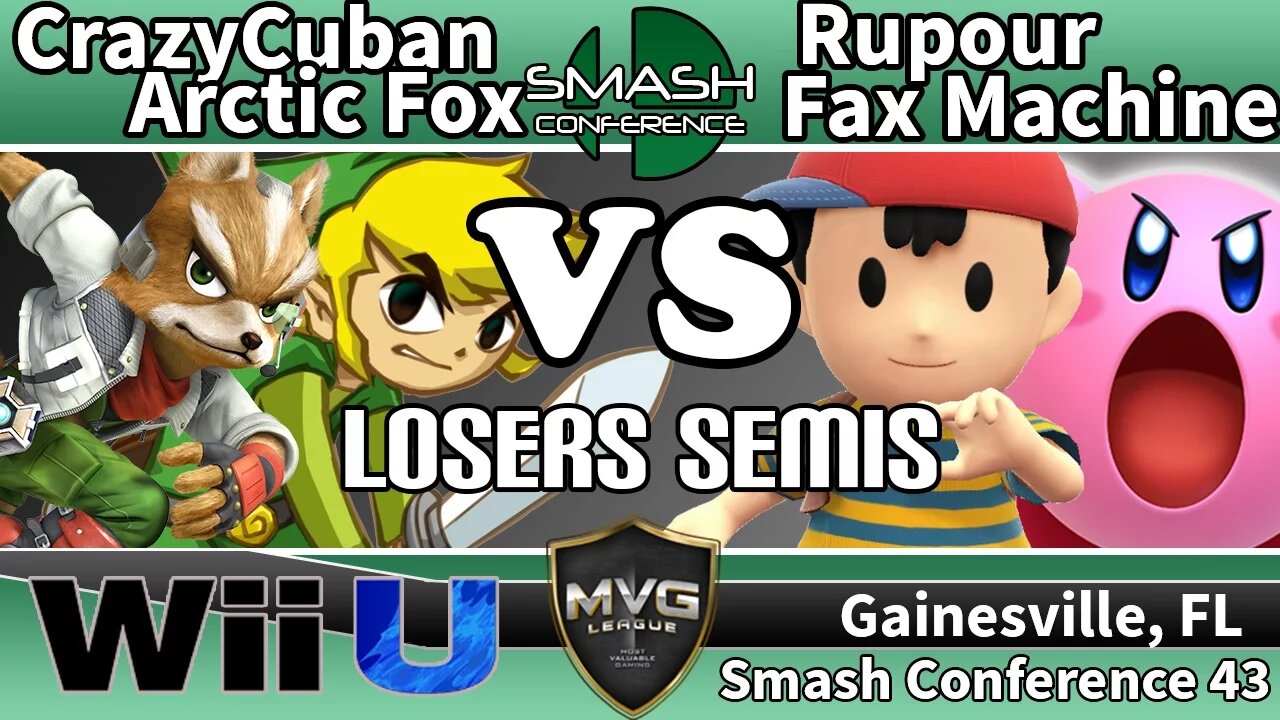 CrazyCuban & Arctic Fox vs. Rupour & Fax Machine - SSB4 Teams Losers Semis - SC43
