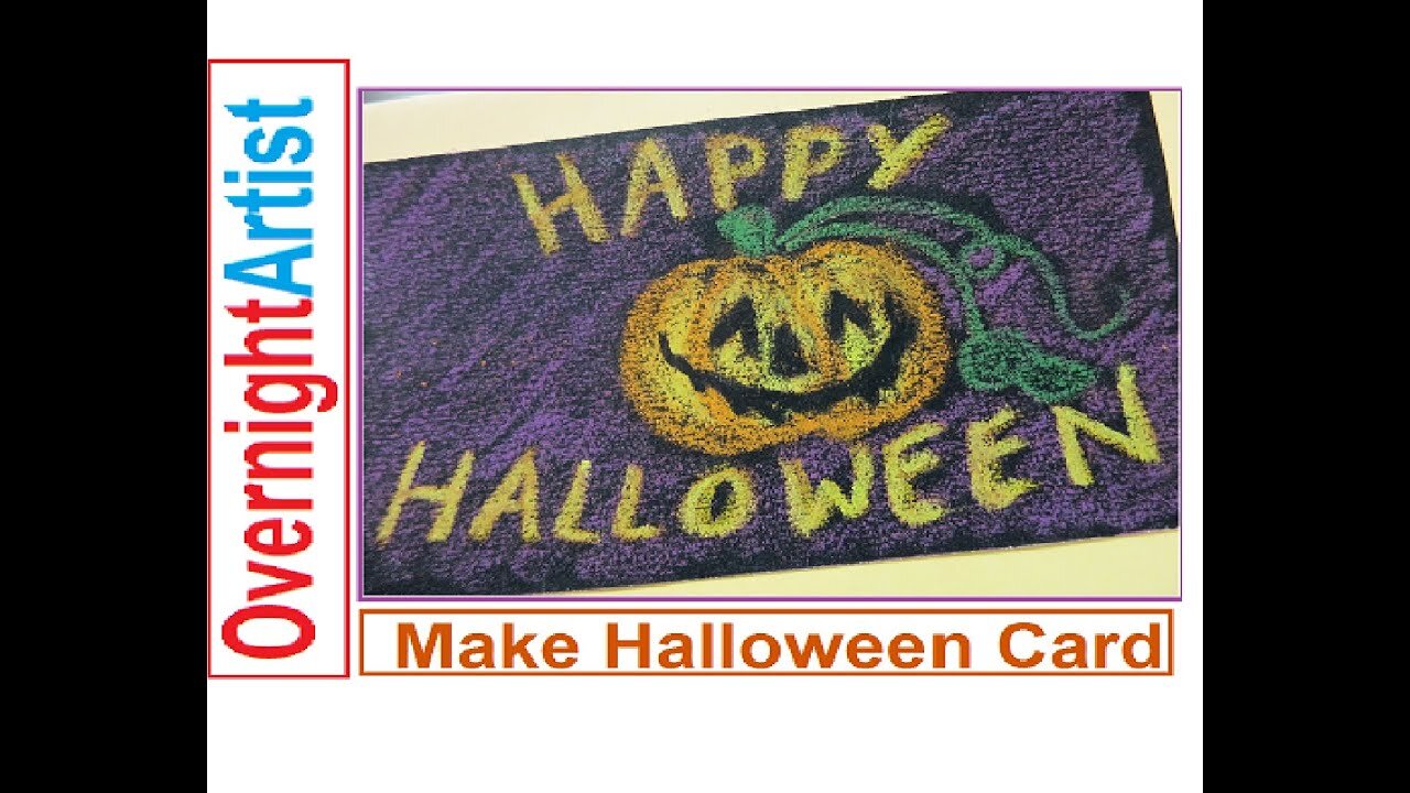 Draw Halloween Cards Easy Step By Step