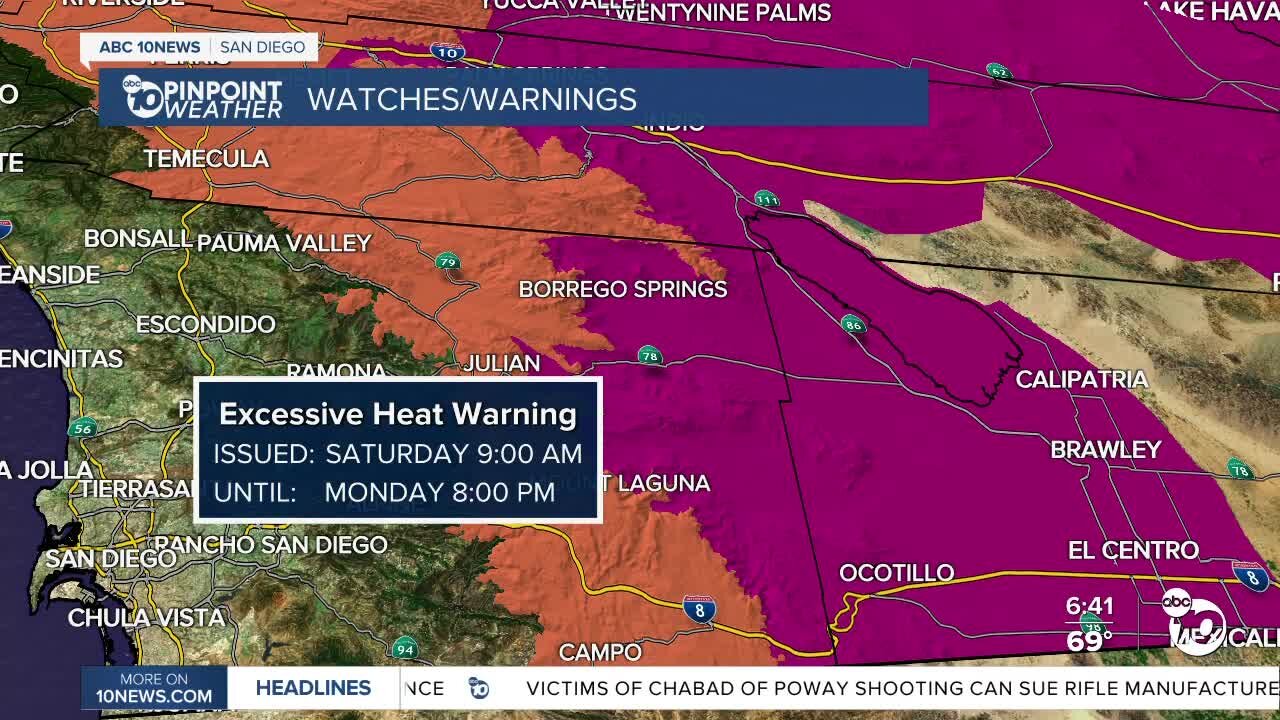 ABC 10News Pinpoint Weather for Sat. July 10, 2021