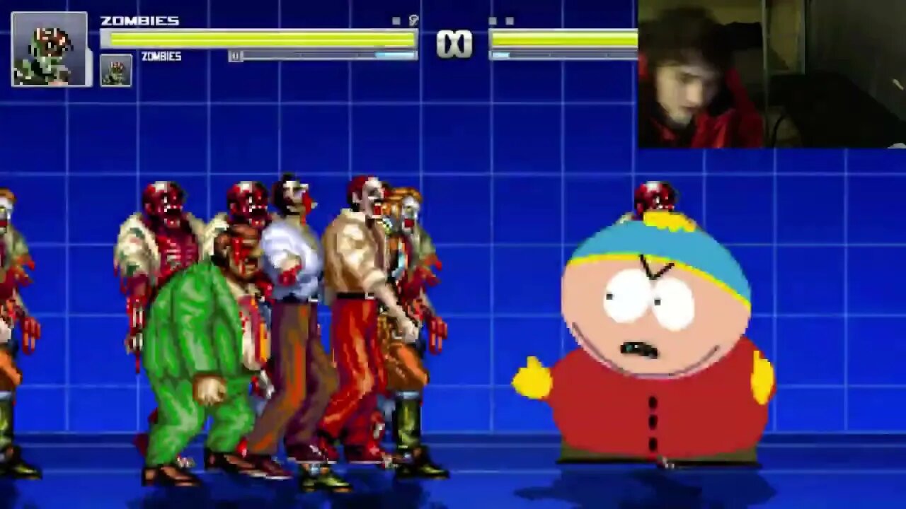 Zombies VS Eric Cartman From The South Park Series In An Epic Battle In The MUGEN Video Game