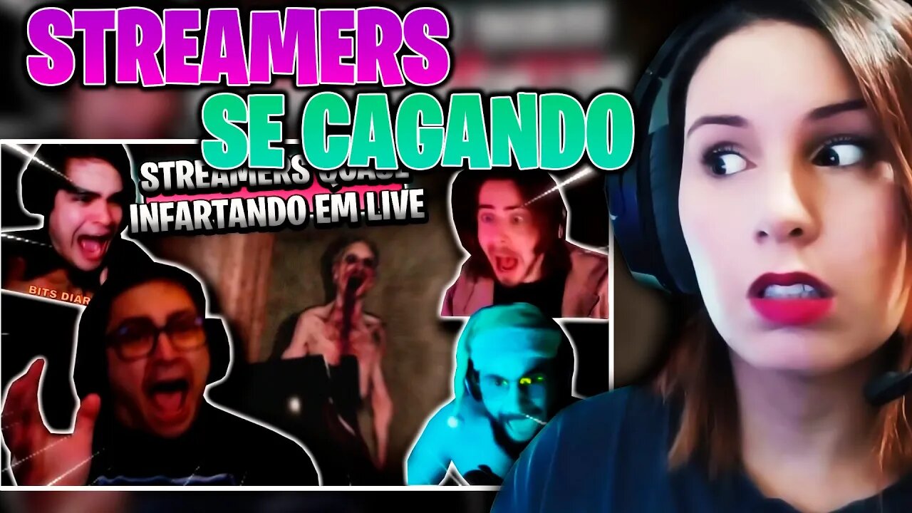 STREAMERS QUE QUASE INFARTARAM JOGANDO JOGOS DE TERROR - SUSTOS ENGRAÇADOS #01 - REACT