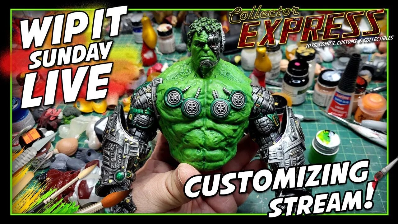 Customizing Action Figures - WIP IT Sunday Live - Episode #53 - Painting, Sculpting, and More!