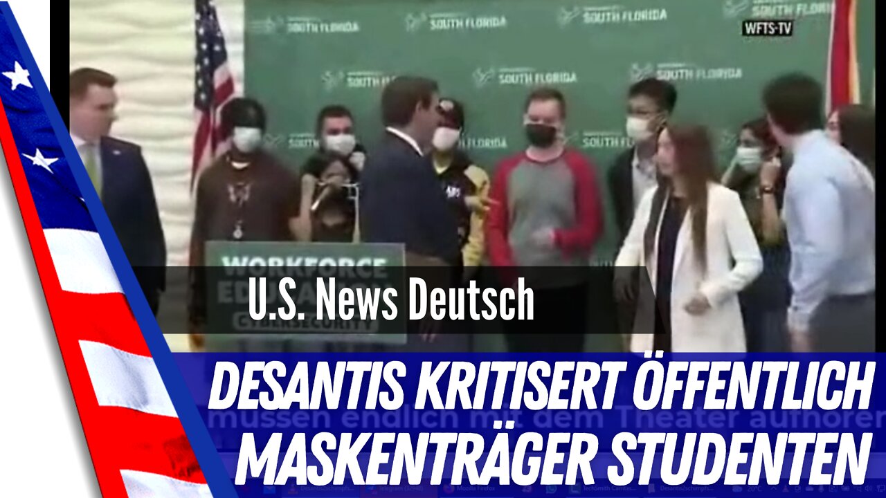 Gouverneur DeSantis weist Studenten zurecht.