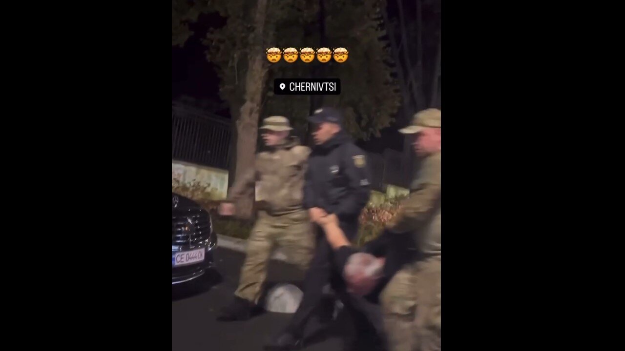 Two old men abducted by the Ukrainian Zelensky regime TCC abductors in Chernivtsi