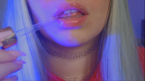 asmr mouth sounds with glass dropper