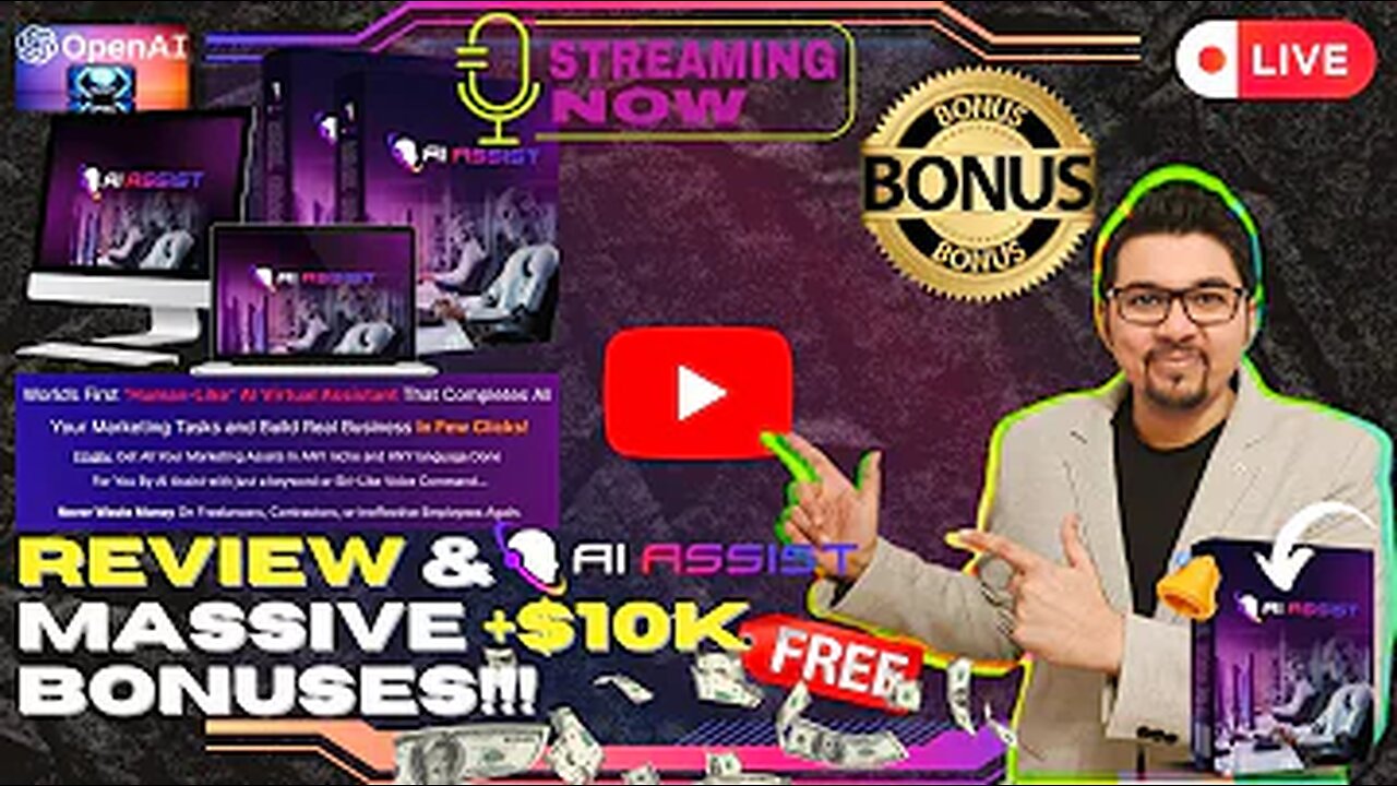 AI Assist Review⚡💻[LIVE] World’s First “Human-Like” AI Virtual Assistant📲⚡FREE Bonuses💲💰💸