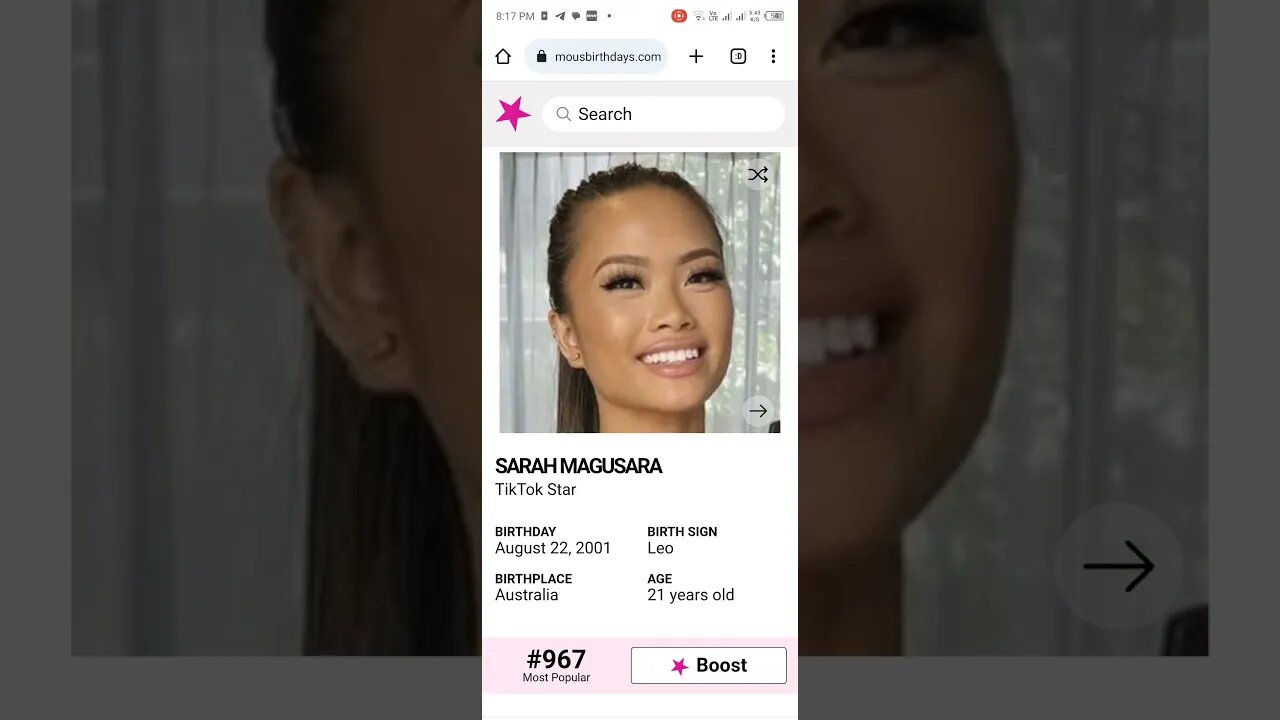 Happy 21 Birthday SARAH MAGUSARA