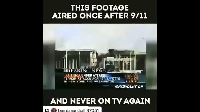 9/11 miss attack, no airplane wreckage. This footage aired only once after 9/11 - No pentagon airplane crash