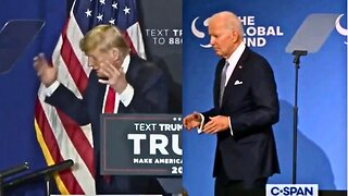 Trump imitates Joe Biden Getting Lost On Stage 😂😂