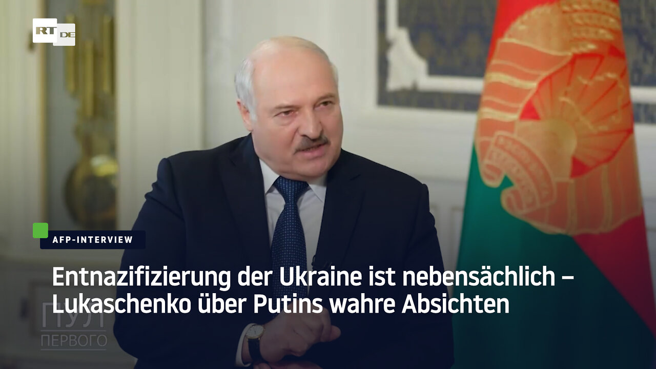 Entnazifizierung der Ukraine ist nebensächlich – Lukaschenko über Putins wahre Absichten