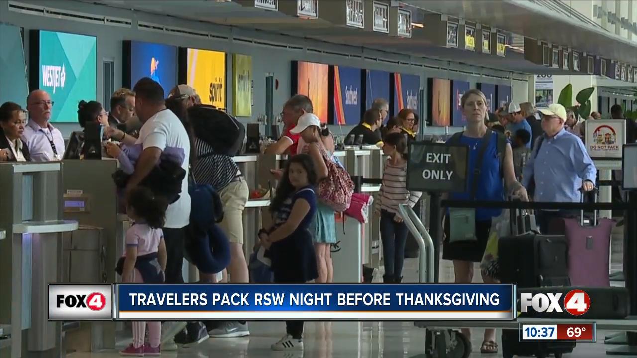 People pour into R-S-W for the Thanksgiving holiday