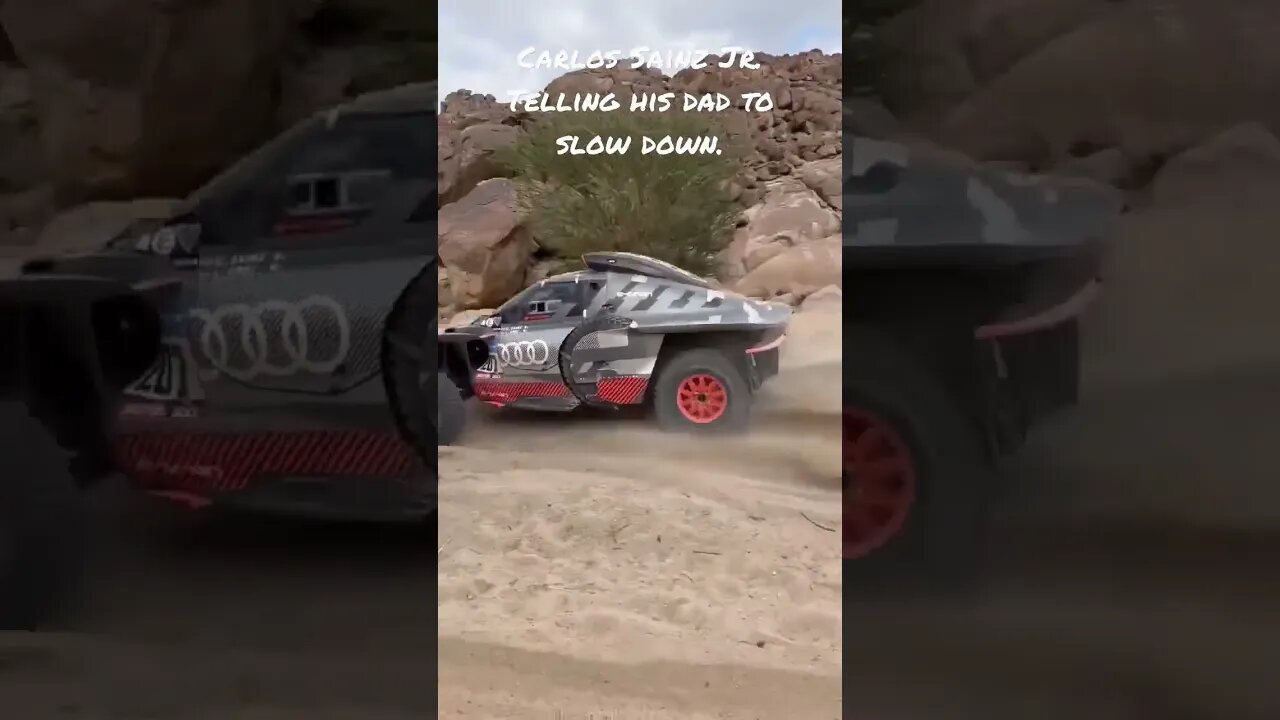 Carlos Sainz Jr. telling his dad to slow down during Dakar Rally #shorts