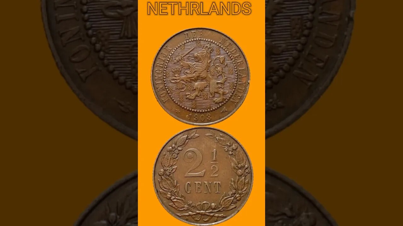 NETHERLANDS 2½ CENTS 1903.#shorts @COINNOTESZ #Netherlands