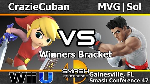 CrazieCuban (Toon Link) vs. MVG|Sol (Little Mac) - SSB4 Winners R5 - SC47