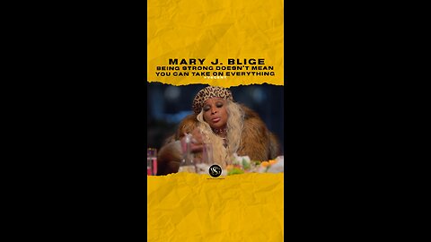 @therealmaryjblige Being strong doesn’t mean you can take on everything