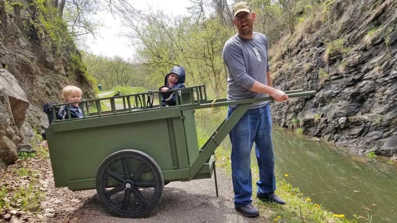 Hiking & Camping in 2 Man Camper Handcart with Bunk Beds - Ultimate Bug Out Cart