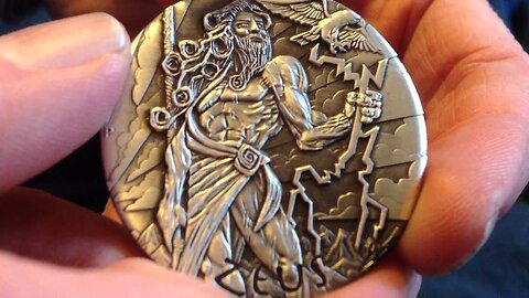 Gods of Olympus - Zeus 2014 2oz Silver High Relief Coin Unboxing