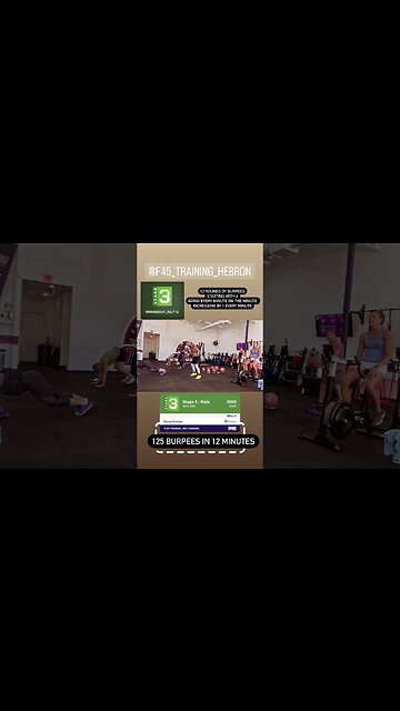 F45 Stage 3: Done! 125 burpees in 12 minutes 🤯 #fitness #f45 #fitnessmotivation #shorts