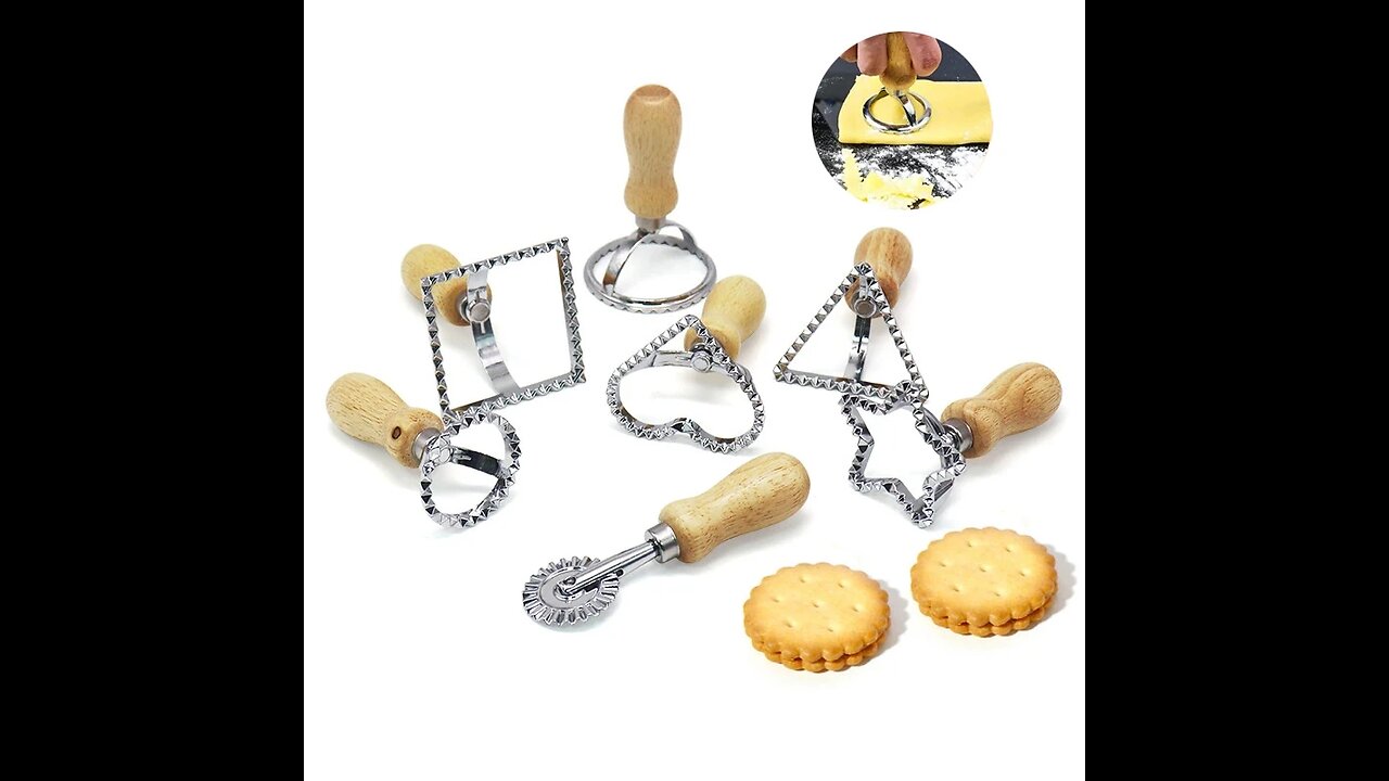 Manual Pasta Cookie Molds Ravioli Cutter Cookie Press Mold