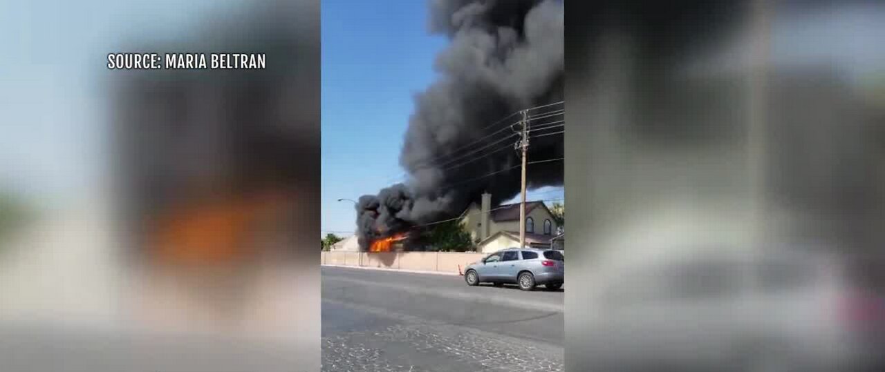 Heavy smoke from shed fire