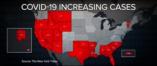 Nine states hit record numbers for new COVID-19 cases