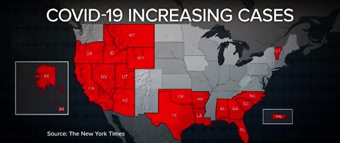 Nine states hit record numbers for new COVID-19 cases