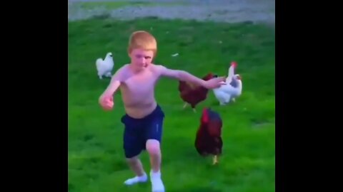 FUNNY CHICKEN VS KIDS