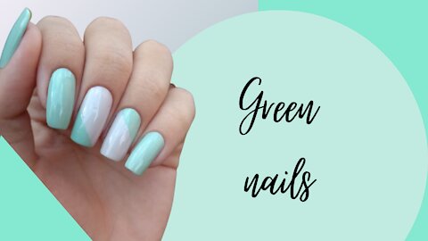 BEAUTIFUL GREEN NAILS