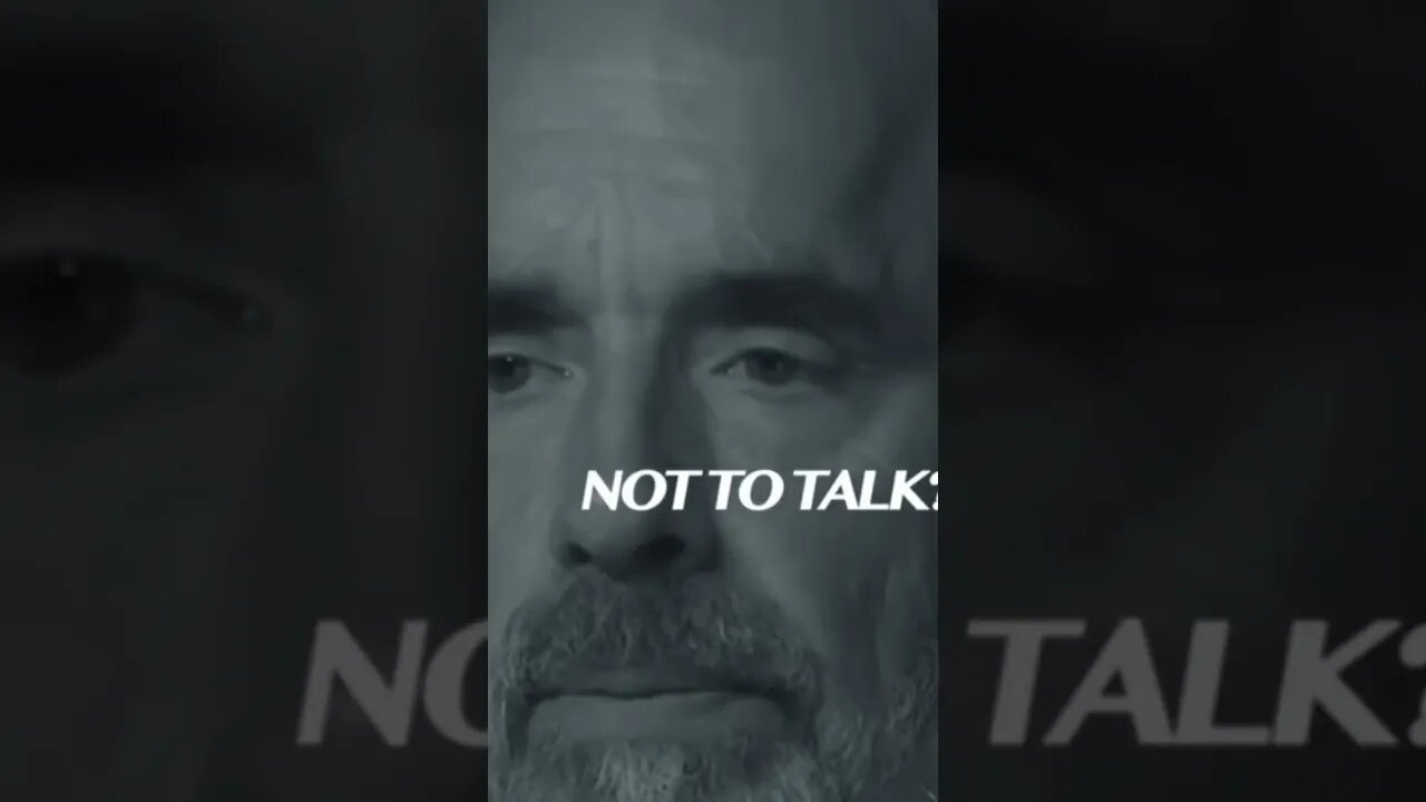 How Afraid Are You Not To Talk @JordanBPeterson