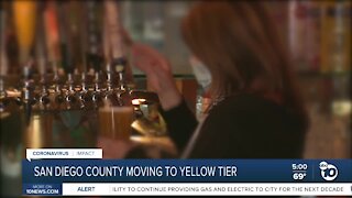 San Diego County moving to yellow tier