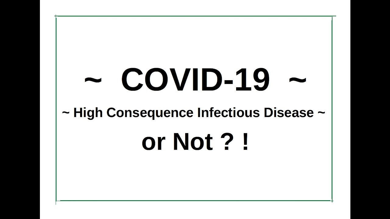 COVID 19 ~ HCID, or Not ? !