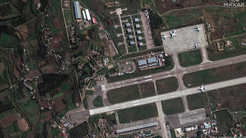 The Russian airbase Khmeimim in Syria, video from a drone