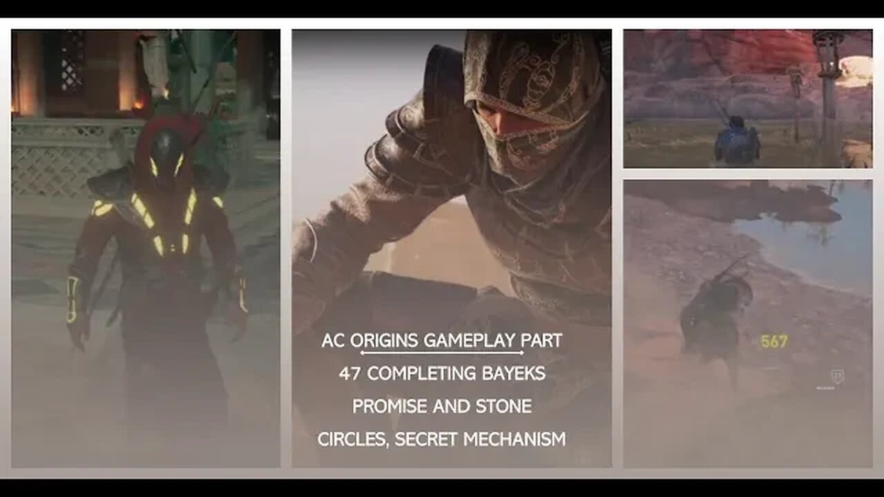 AC Origins Gameplay Part 47 Completing Bayeks Promise and Stone Circles, Secret Mechanism