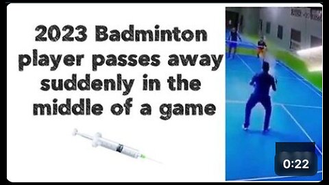 2023: Badminton player passes away suddenly in the middle of a game. 💉