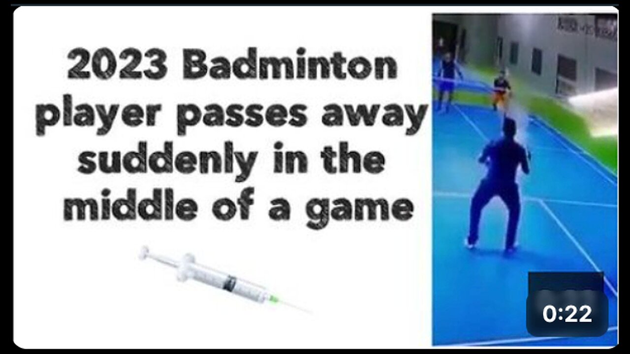 2023: Badminton player passes away suddenly in the middle of a game. 💉