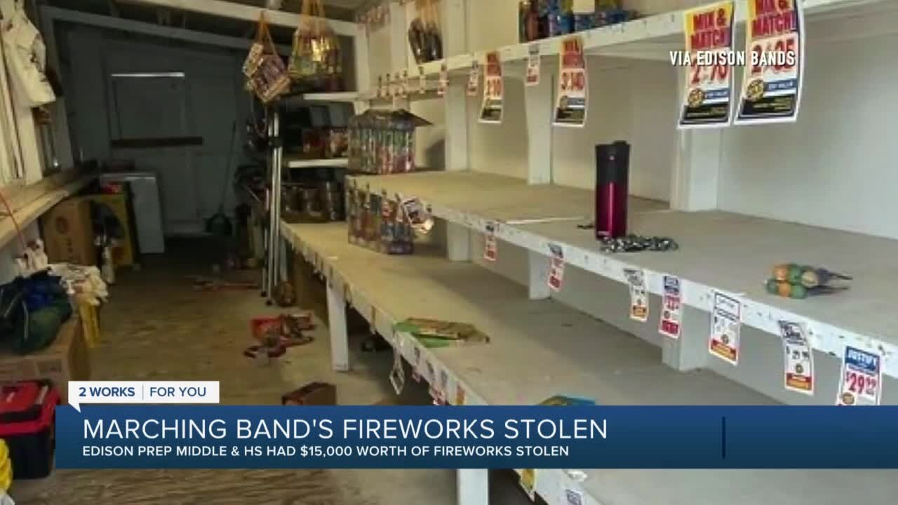 TPS band program looking for replacements after thieves steal fireworks