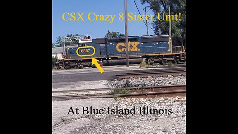 CSX 8887 at Blue Island Illinois (CSX crazy 8 sister unit)