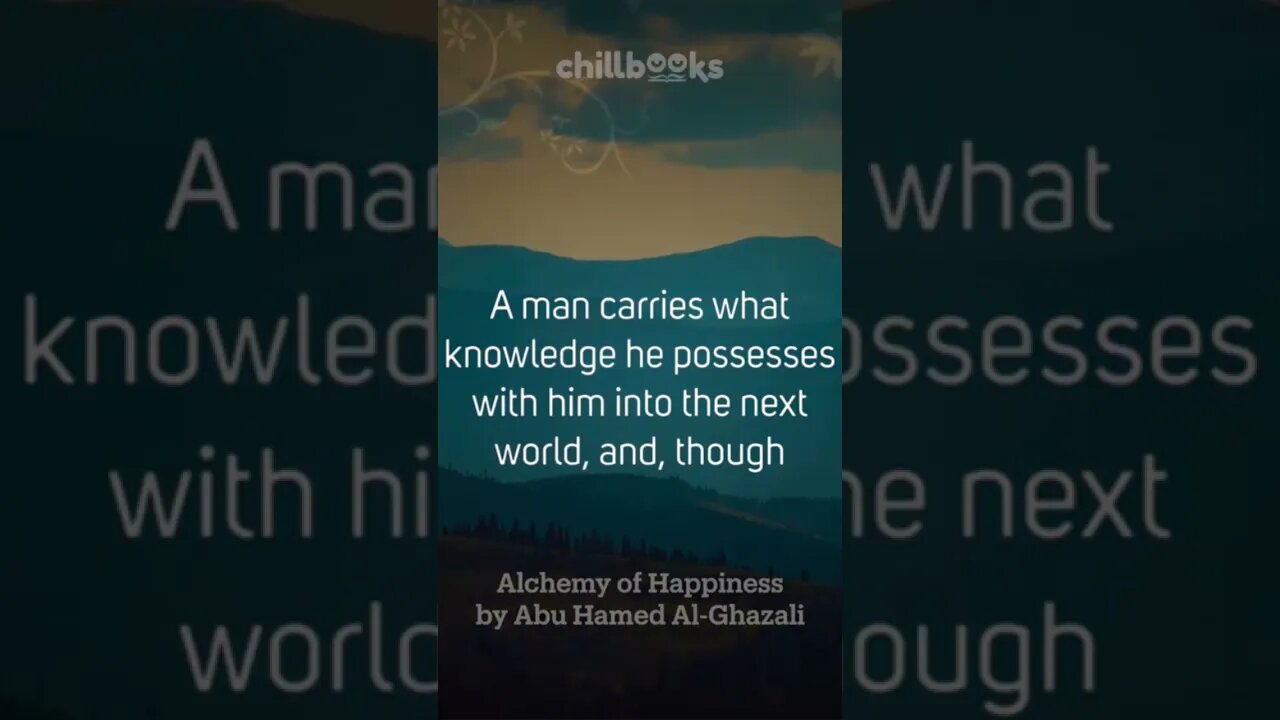 “Good deeds’ effect remain in Man’s character” - The Alchemy of Happiness by Al-Ghazali #shorts