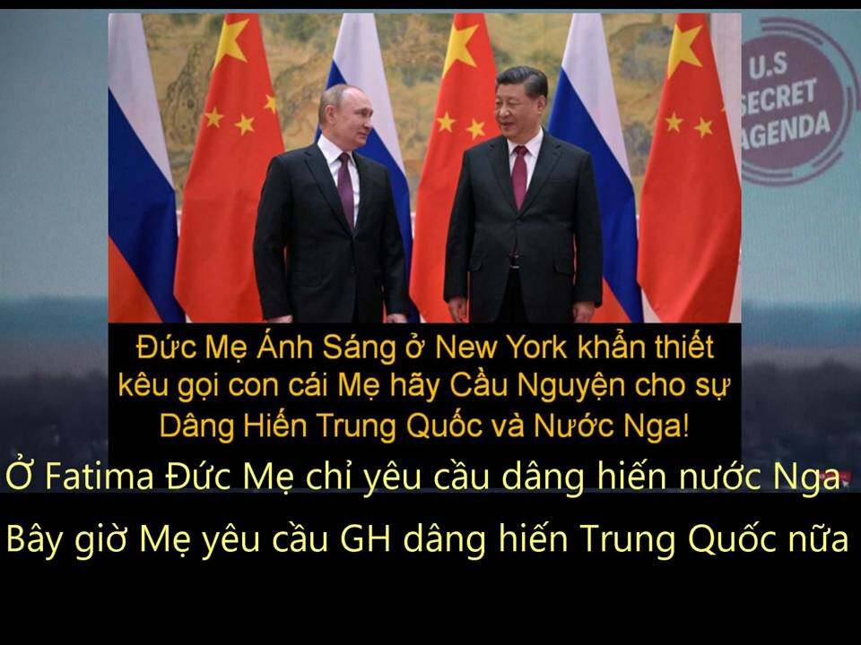 Xin hãy Cầu Nguyện cho sự Dâng Hiến Trung Quốc và nước Nga! Thiên Thần Hòa Bình.., tên Phản kitô..