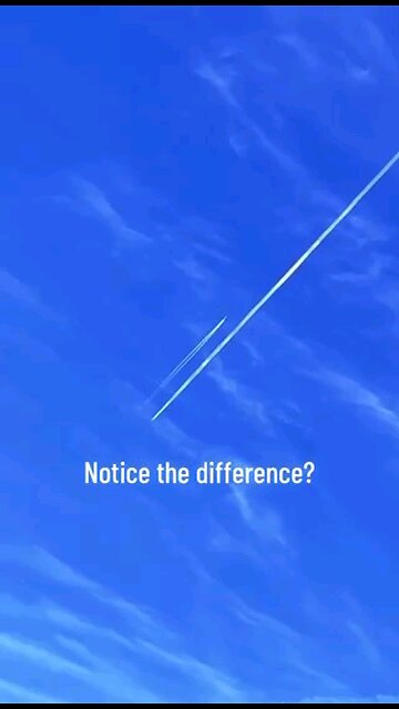 Contrail and Chemtrail.. Notice the Difference?