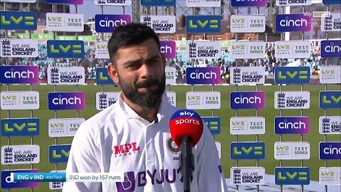 Virat Kohli speek English interview in London