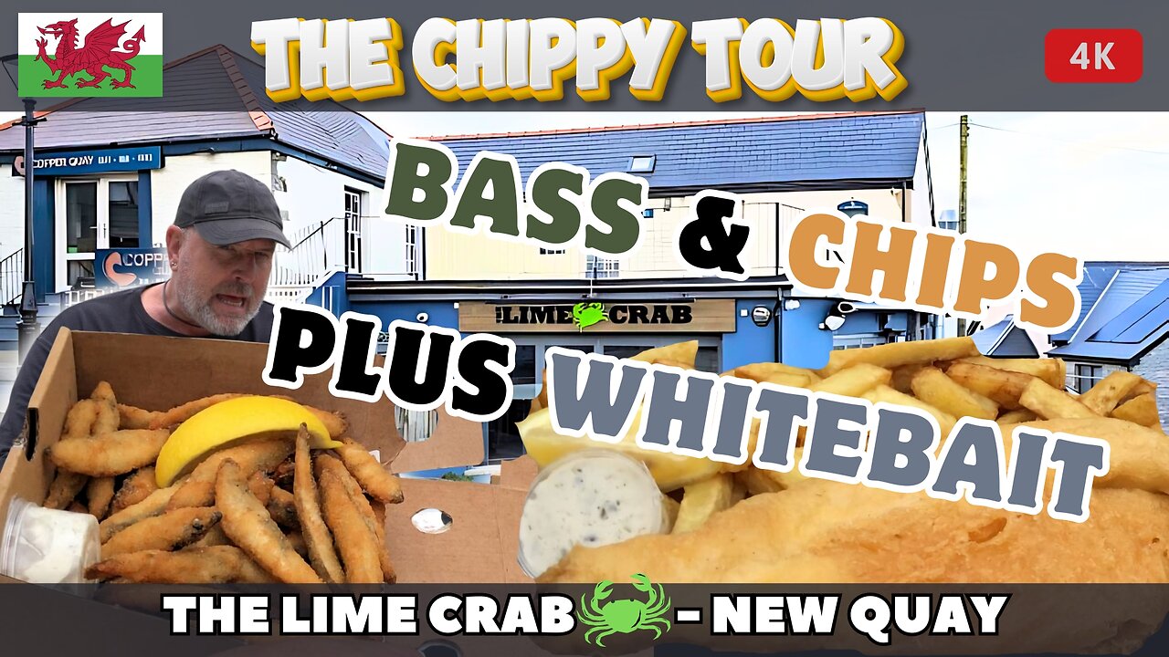 Chippy Review 58: The Lime Crab, New Quay. Sea Bass and Chips, Whitebait and Goan Curry