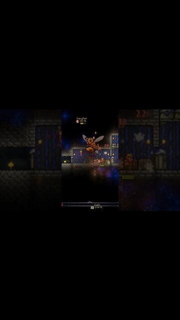 Here she comes, and she is not happy. #terraria #queenbee