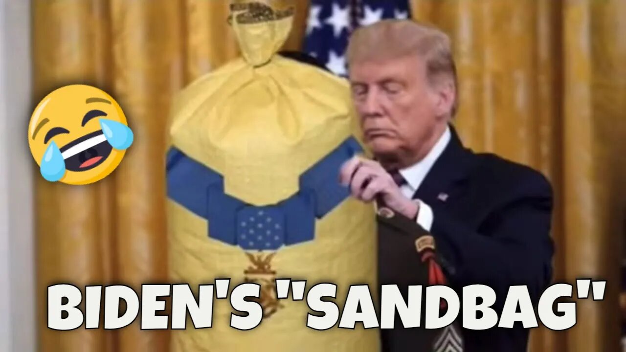 Play-by-Play Announcer Covers BIDEN’s FALL over the Sandbag 😂🤣