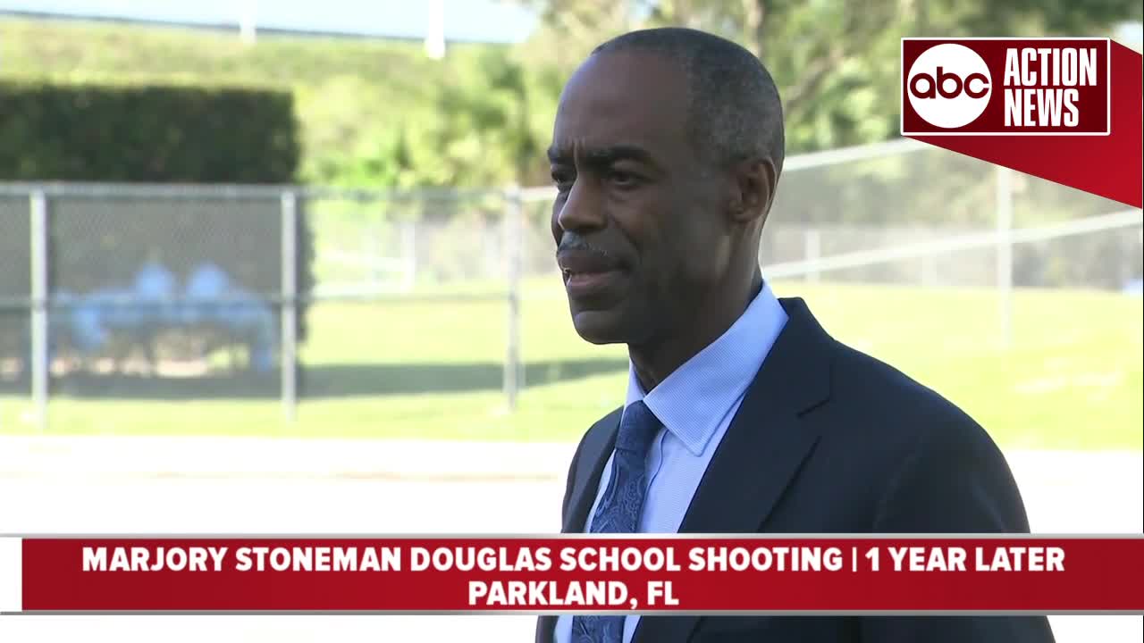 Broward County Superintendent Robert Runcie speaks outside Marjory Stoneman Douglas High School