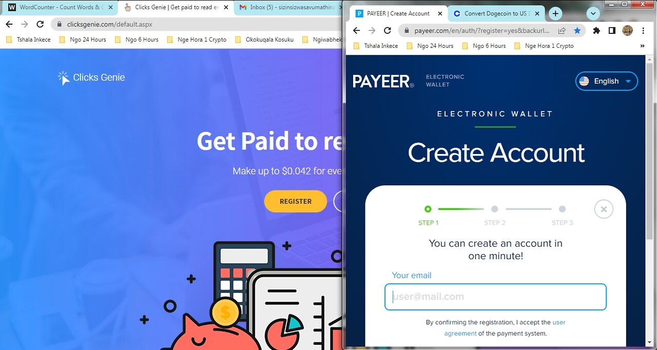 How To Make Money Daily By Paid To Click Emails Ads At ClicksGenie Instant Withdraw At Payeer