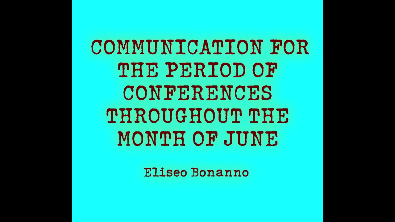 SERVICE COMMUNICATION TO THOSE WHO FOLLOW OUR VIDEOS.