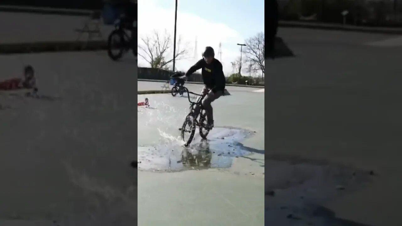 THE BMX SLIP & SLIDE! 🚲🌊 #short