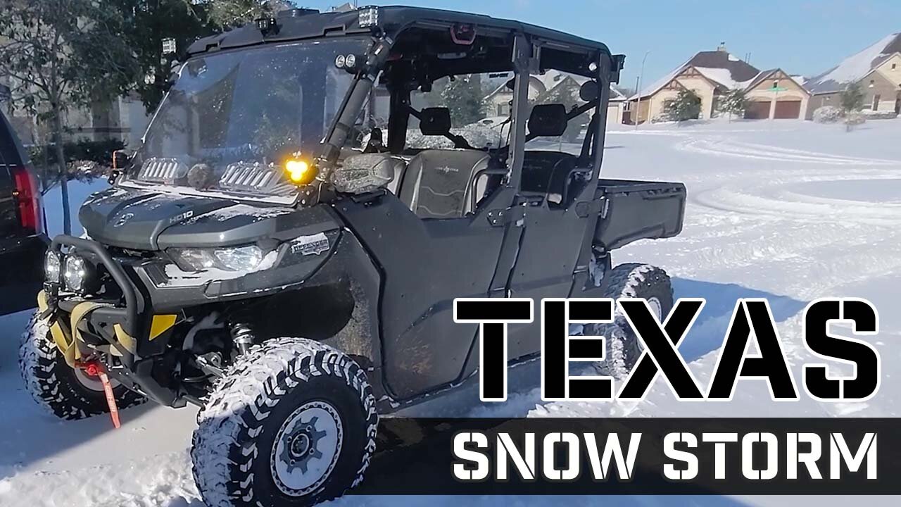 Texas Winter Storm 2021 | Pulling a RAM 1500 with the Can-Am!